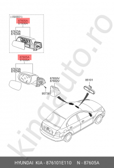 Oglinda electrica stanga Hyundai Accent CM an 2006-