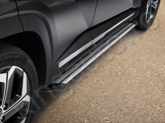 Side steps, rugged, with black accent