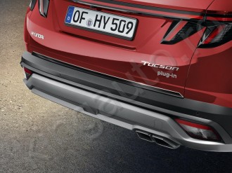 Tailgate trim line, piano black